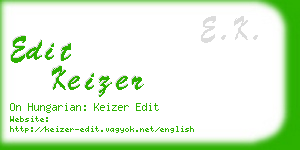edit keizer business card